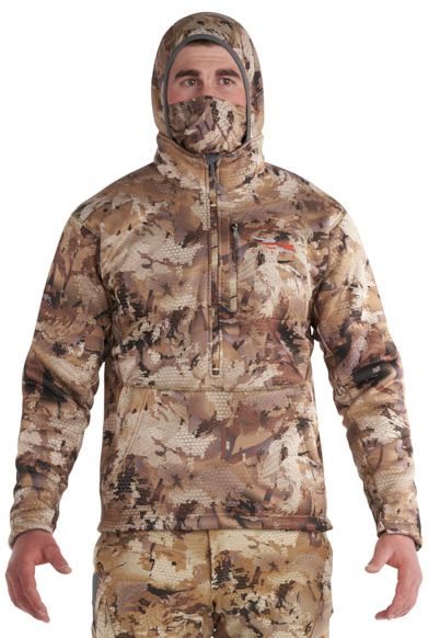 SITKA Gradient Hoody in Waterfowl Marsh mit Kapuze und Tarnmaske