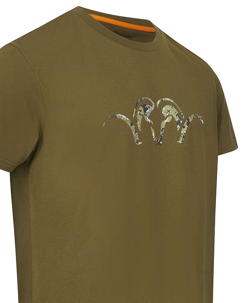 BLASER Herren ARGALI T-Shirt in dunkel oliv Detailansicht