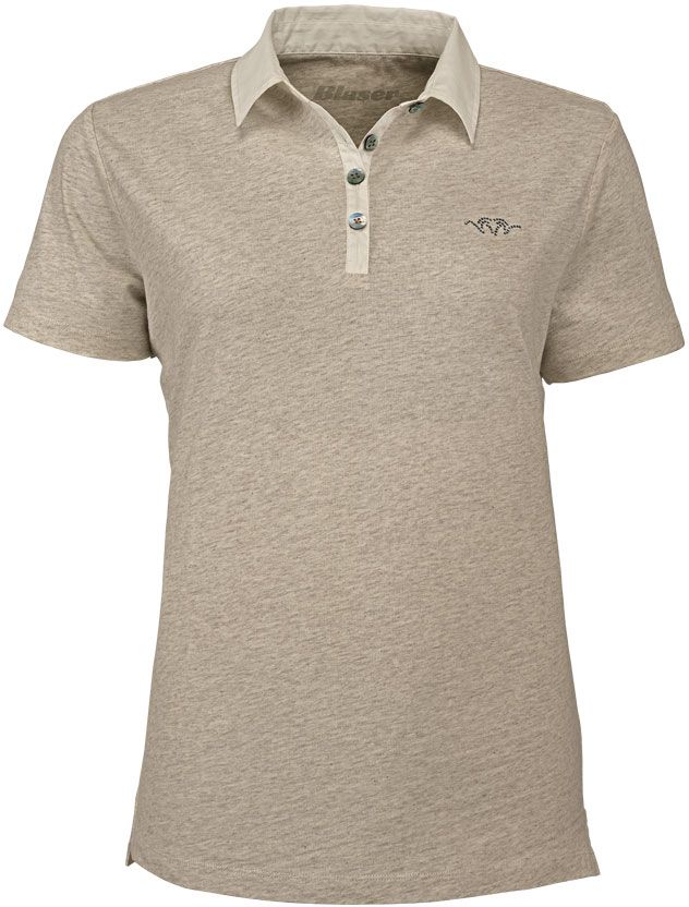 BLASER Polo Hemd Damen beige melange