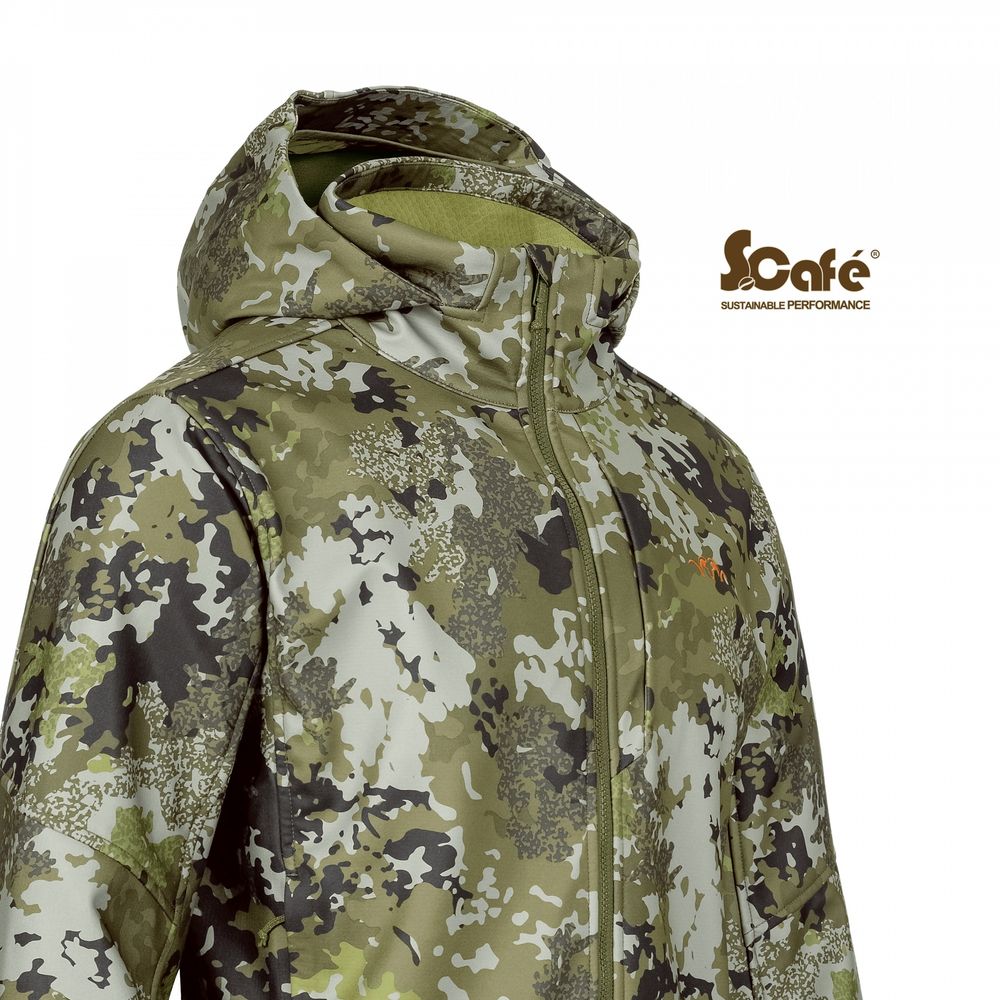 BLASER-Tranquility-Jacke-Herren-in-HunTec-Camo-Detailansicht-Kragen BLASER Tranquility Jacke Herren Detailansicht Kragen