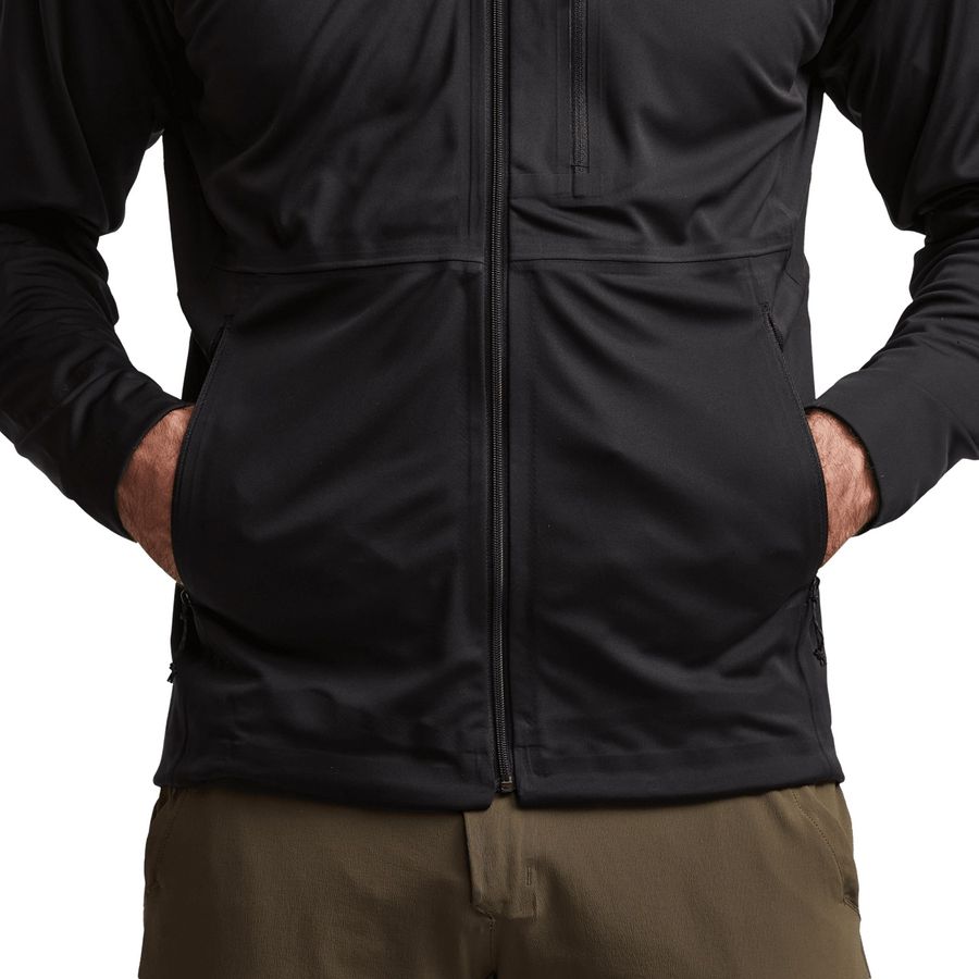 SITKA Mountain Evo Jacke in schwarz Seitentaschen