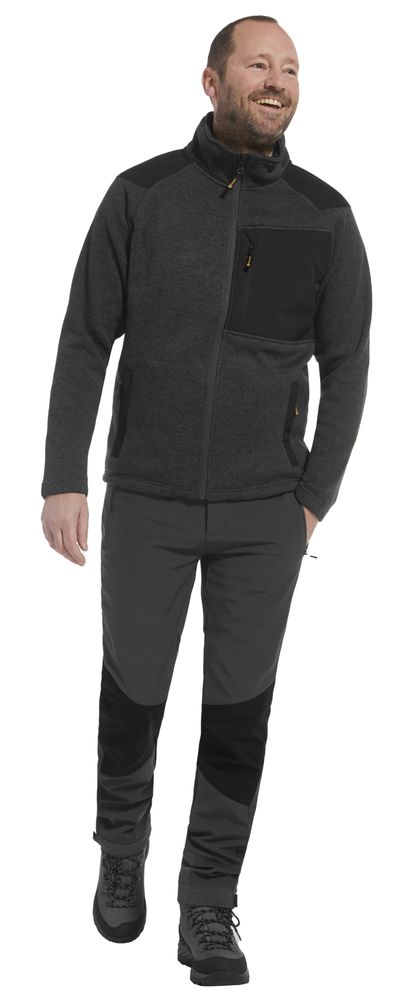 ROVINCE Fleecejacke Coarse Herren in anthrazit angezogen