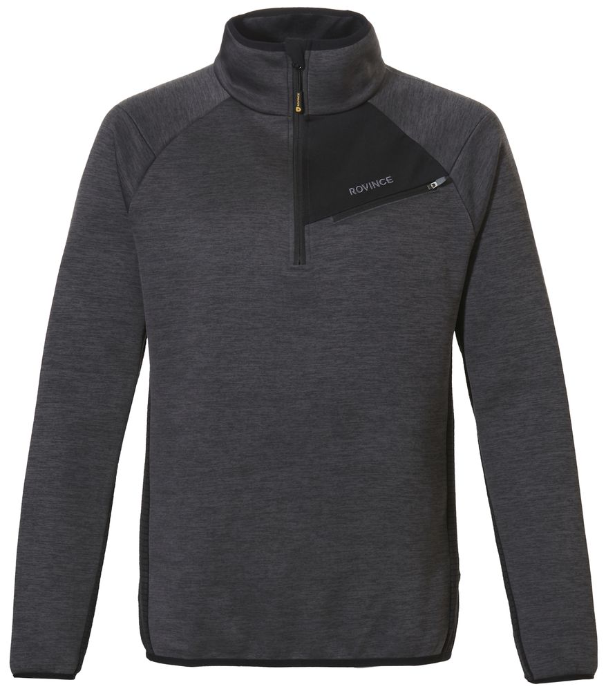 ROVINCE Zip Pullover Ergoline in grau Vorderseite