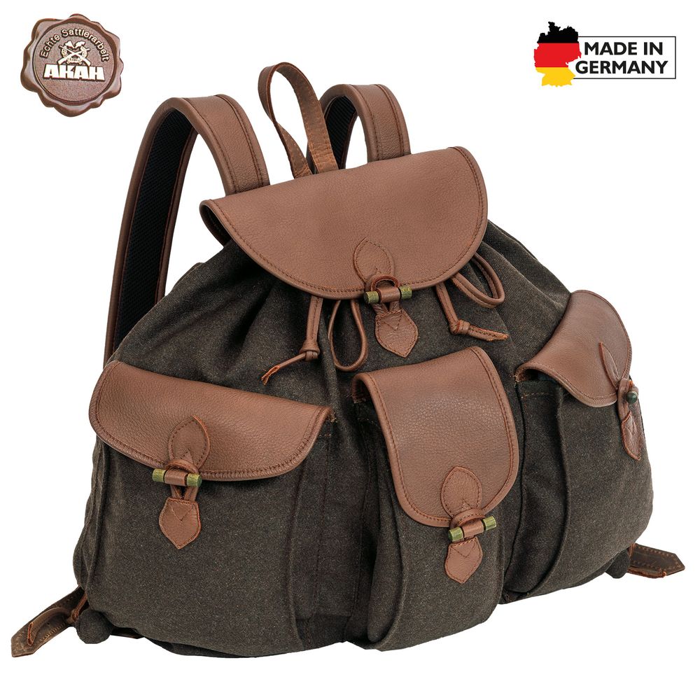 AKAH Rucksack "Loden de Luxe" mit Elchleder