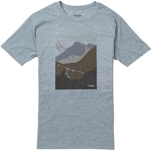 SITKA Glassing T-Shirt in Heather Grey, leicht und schnell trocknend