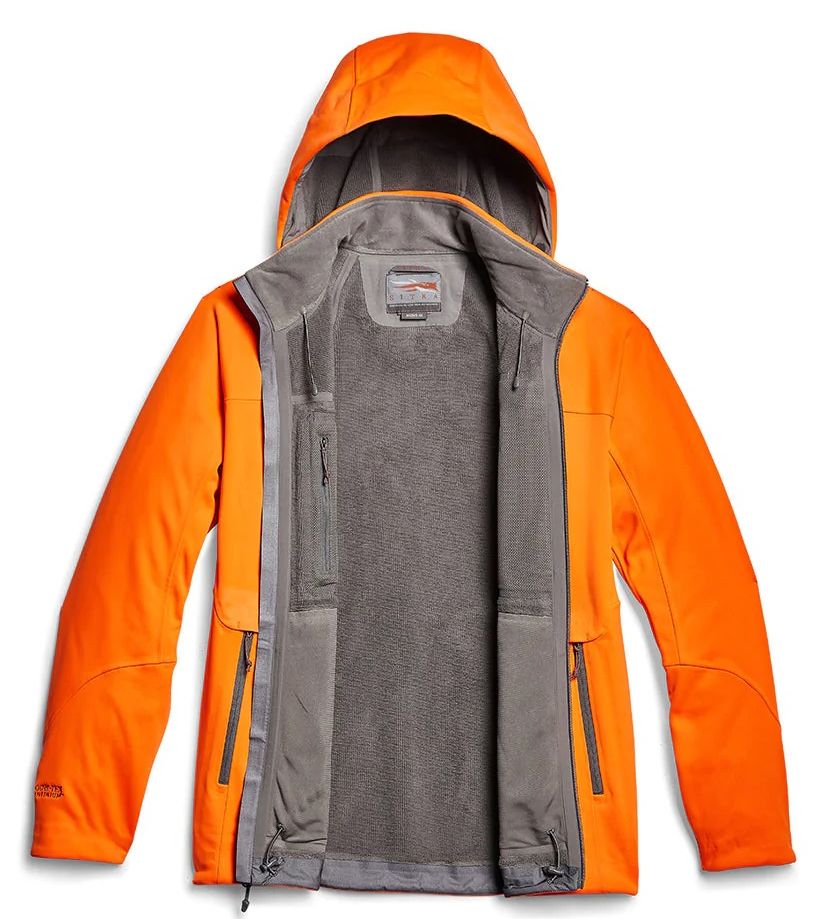 SITKA Jetstream Jacke in Blaze Orange Innenansicht