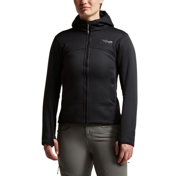 SITKA Damen Traverse Hoody in SITKA black angezogen