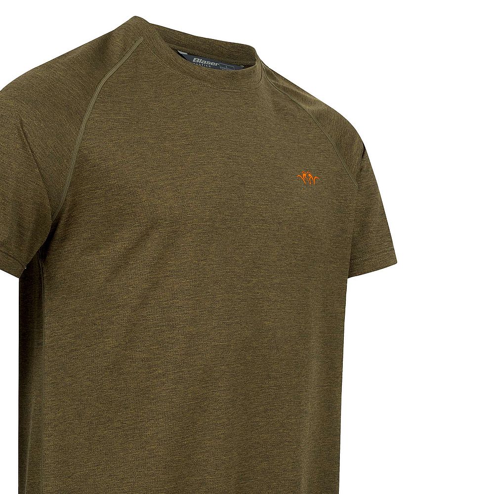 BLASER Herren Tech T-Shirt 23 in dunkel oliv Detailansicht