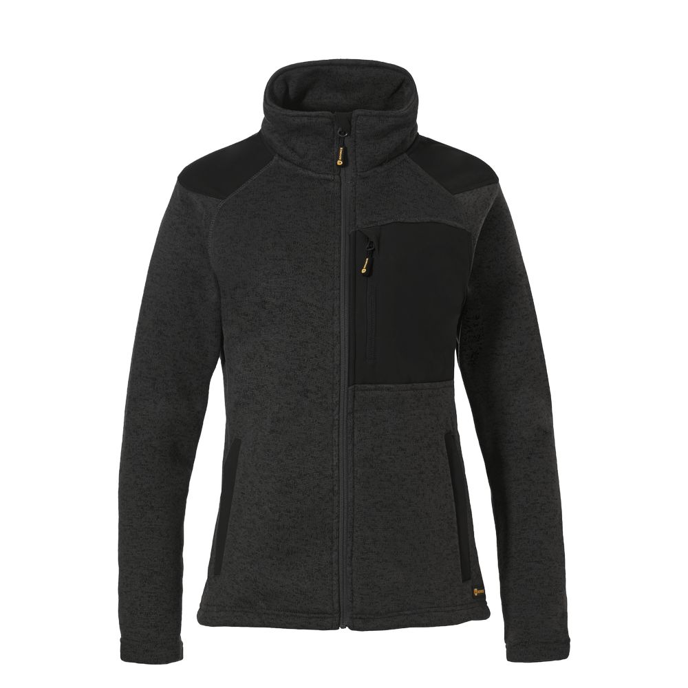 ROVINCE Fleecejacke Coarse Damen in anthrazit Frontansicht