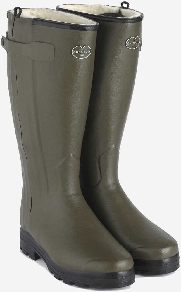 LE-CHAMEAU-Chasseur-Neopren-Gummistiefel-1 LE CHAMEAU Chasseur mit Webpelzfutter