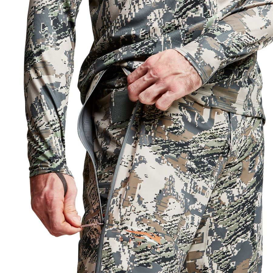 SITKA-Dew-Point-Hose-Open-Country-Reissverschluss-Bein SITKA Dew Point Regenhose in Open Country Reißverschluss am Bein