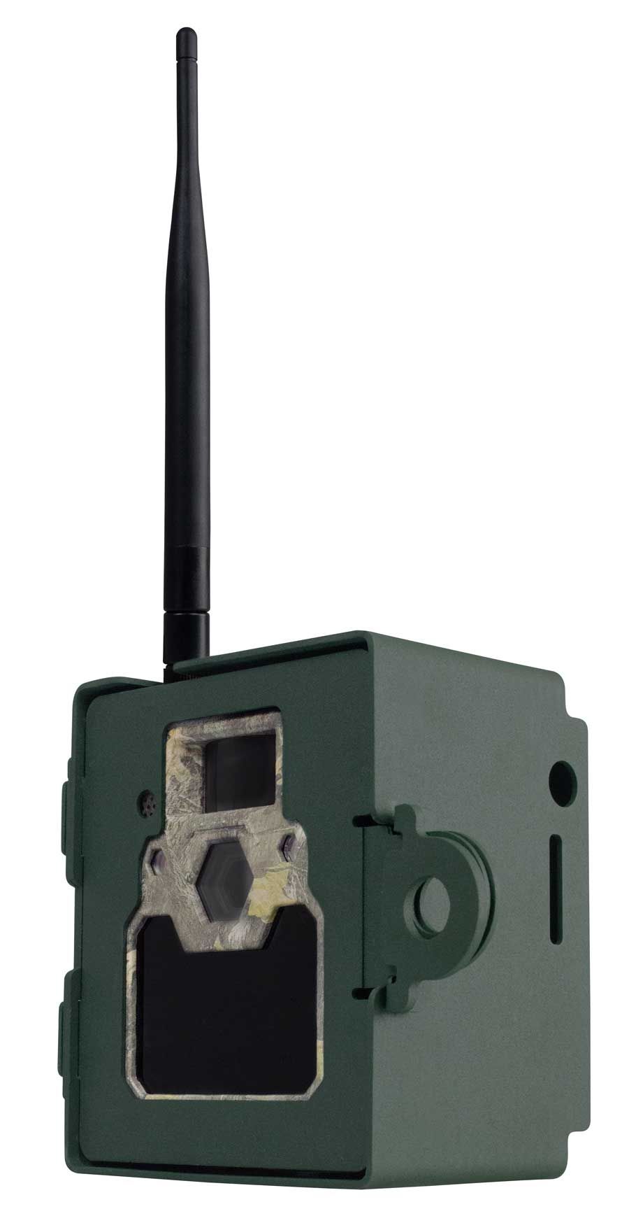 ICU Metallbox für 4G LTE Wildkamera mit Kamera von vorne