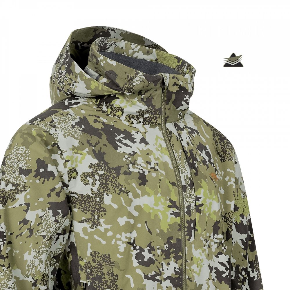 BLASER Venture 3L Jacke in HunTec Camo Detailansicht Kragen