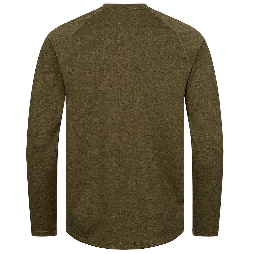 BLASER Herren Tech LS Shirt 23 in dunkel oliv Rücken