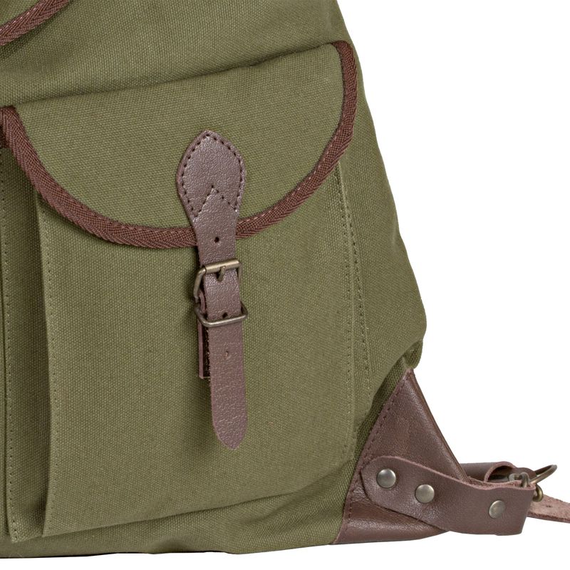 AKAH Canvas Rucksack Außentasche