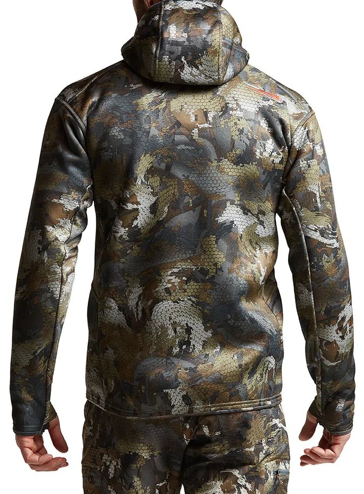 SITKA Traverse Hoody in Waterfowl Timber Rückenbereich