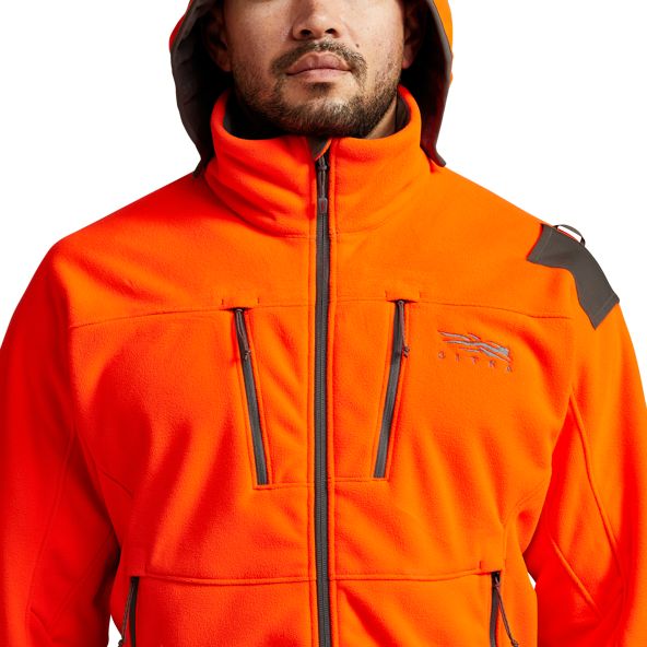 SITKA Stratus Windstopper Jacke NEU blaze orange Detailansicht