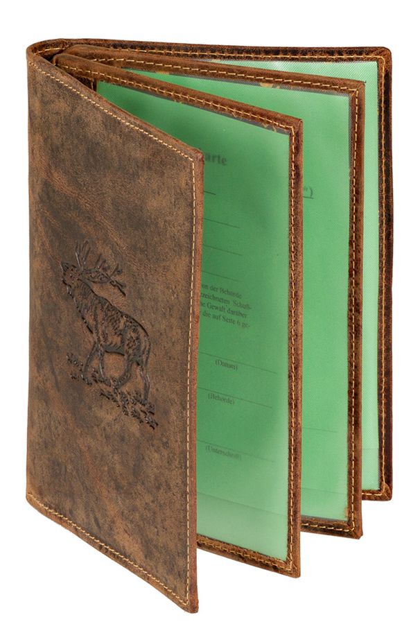 AKAH-Jagdscheinetui-Hirsch AKAH Jagdscheinetui Hirsch aus Leder